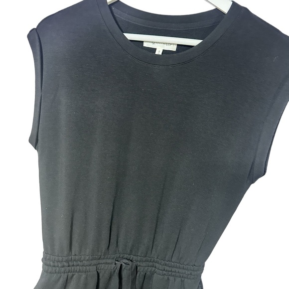 Lou & Grey Super Soft Black Skirt Romper Drawstring Waist Pocket Dress  Small - Picture 6 of 11